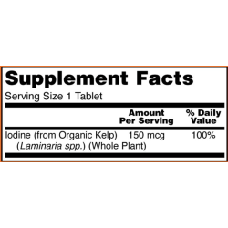Now Foods Kelp Natural Iodine 150mcg 200 Tablets Now Foods Kelp Natural Iodine 150mcg 200 Tablets