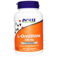 Now Foods L-Ornithine 500mg 120 Capsules Now Foods L-Ornithine 500mg 120 Capsules