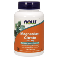 Now Foods Magnesium Citrate 200mg 100 Tablets Now Foods Magnesium Citrate 200mg 100 Tablets