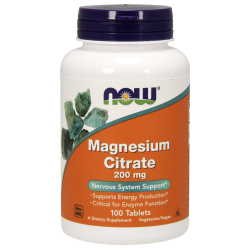 Now Foods Magnesium Citrate 200mg 100 Tablets Now Foods Magnesium Citrate 200mg 100 Tablets