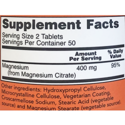 Now Foods Magnesium Citrate 200mg 100 Tablets Now Foods Magnesium Citrate 200mg 100 Tablets