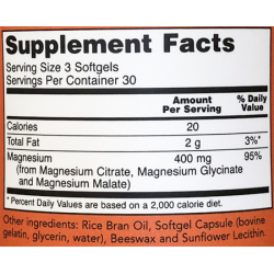 Now Foods Magnesium Citrate 90 Softgels Now Foods Magnesium Citrate 90 Softgels