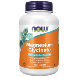 NOW Foods Magnesium Glycinate 180 Tablets