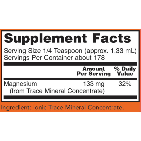 Now Foods Magnesium Liquid with Trace Minerals 237ml