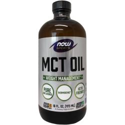 Now Foods MCT Oil 100% Pure in Glass Bottle 473ml