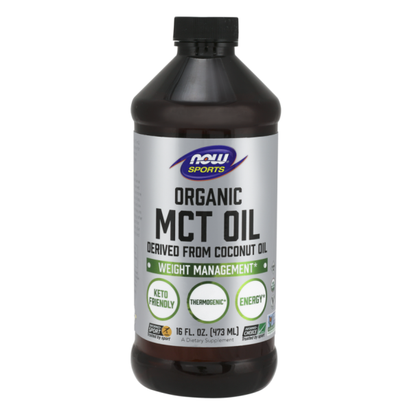 Now Foods MCT Oil Organic Derived From Coconut Oil Pure and Unflavored 473ml