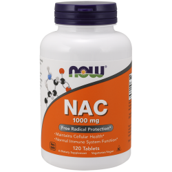 Now Foods NAC N-Acetyl Cysteine 1000mg 120 Tablets
