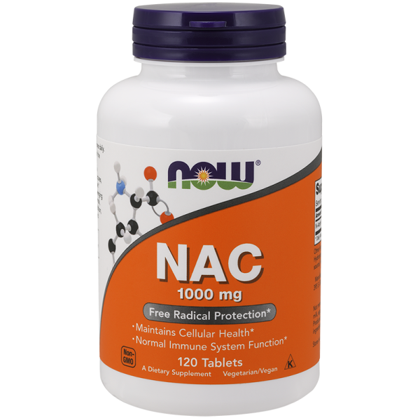 Now Foods NAC N-Acetyl Cysteine 1000mg 120 Tablets