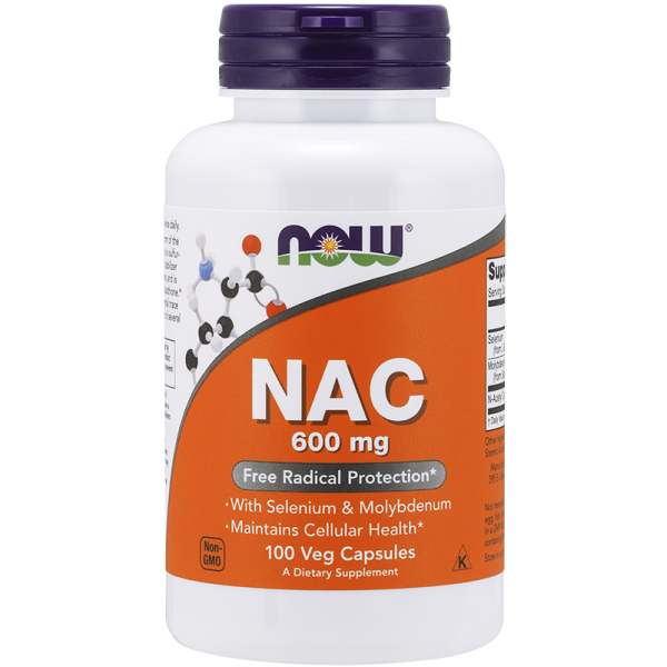 Now Foods NAC N-Acetyl Cysteine 600mg 100 Capsules