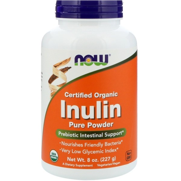 Now Foods Organic Inulin Prebiotic Intestinal Support Pure Powder 227g
