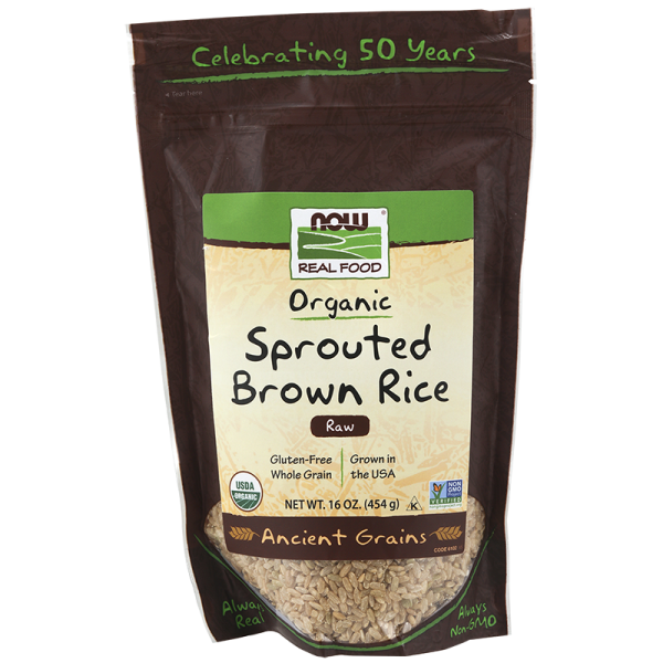 Now Foods Organic Sprouted Brown Rice Raw 454g