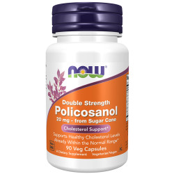 Now Foods Policosanol Double Strength 20mg 90 Capsules Now Foods Policosanol Double Strength 20mg 90 Capsules
