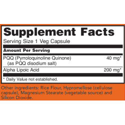 Now Foods PQQ Extra Strength 40mg 50 Capsules