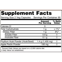 Now Foods Psyllium Husk 700mg + Apple Pectin 180 Capsules Now Foods Psyllium Husk 700mg + Apple Pectin 180 Capsules