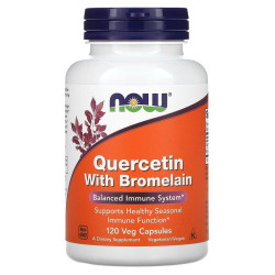 Now Foods Quercetin with Bromelain 120 Capsules