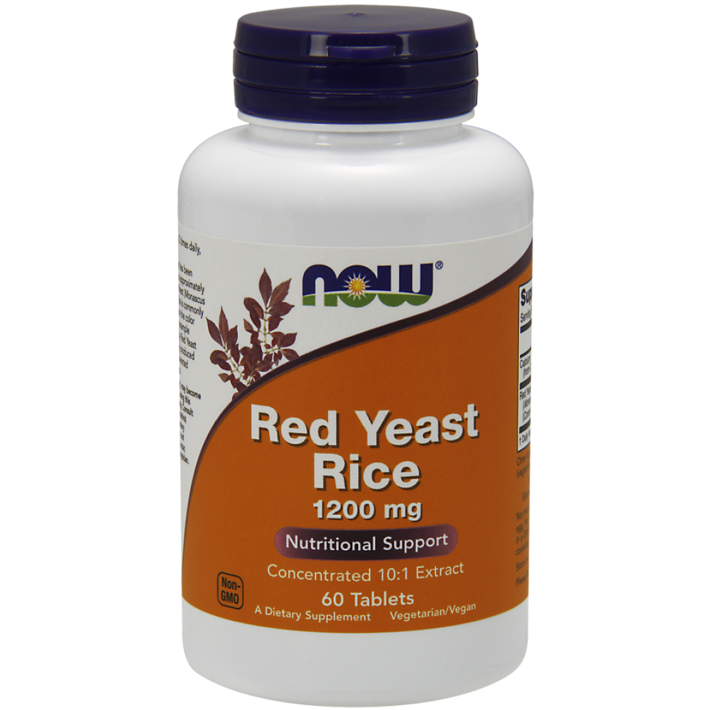 Now Foods Red Yeast Rice 1200mg 60 Tablets HealthPorter