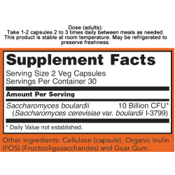 Now Foods Saccharomyces Boulardii Gastrointestinal Support 60 Capsules