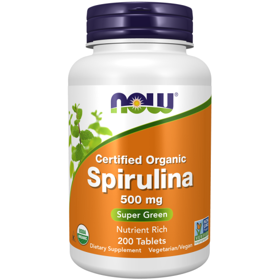 Now Foods Spirulina Organic 500mg 200 Tablets - Super Food
