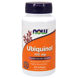 Now Foods Ubiquinol (Kaneka Ubiquinol) 100mg 60 Softgels