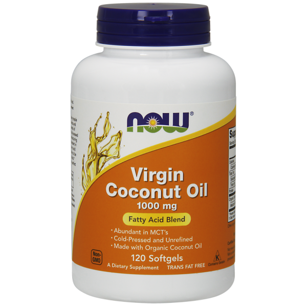 Now Foods Virgin Coconut Oil 1000mg 120 Softgels