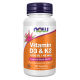 Now Foods Vitamin D3 1000IU & K2 45mcg 120 Capsules