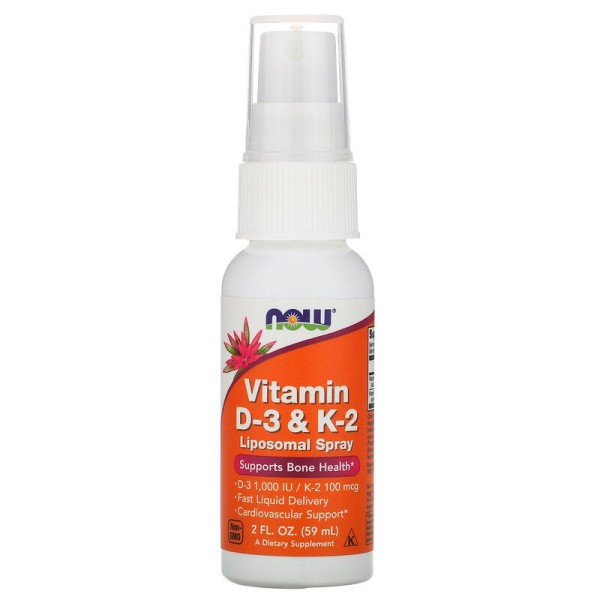 Now Foods Vitamin D3 & K2 Liposomal Spray 59ml