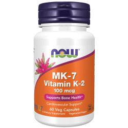 Now Foods Vitamin K2 MK7 100mcg 60 Capsules Now Foods Vitamin K2 MK7 100mcg 60 Capsules