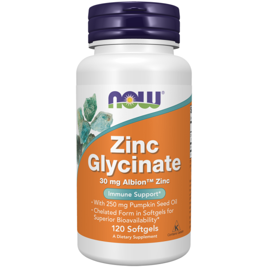 Now Foods Zinc Glycinate 150mg 120 Softgels