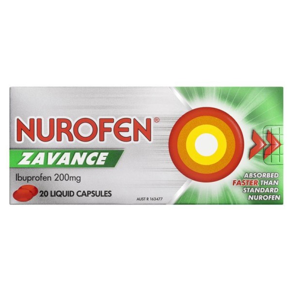 Nurofen Zavance Ibuprofen Pain Relief Liquid Capsules