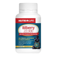 NutraLife Bilberry 22000mg Plus NZ Blackcurrant 60 Capsules NutraLife Bilberry 22000mg Plus NZ Blackcurrant 60 Capsules