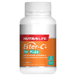 NutraLife Ester C for Kids 120 Orange Flavour Chewable Tablets NutraLife Ester C for Kids 120 Orange Flavour Chewable Tablets