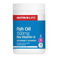 NutraLife Fish Oil 1500mg Plus Vitamin D 180 Capsules NutraLife Fish Oil 1500mg Plus Vitamin D 180 Capsules