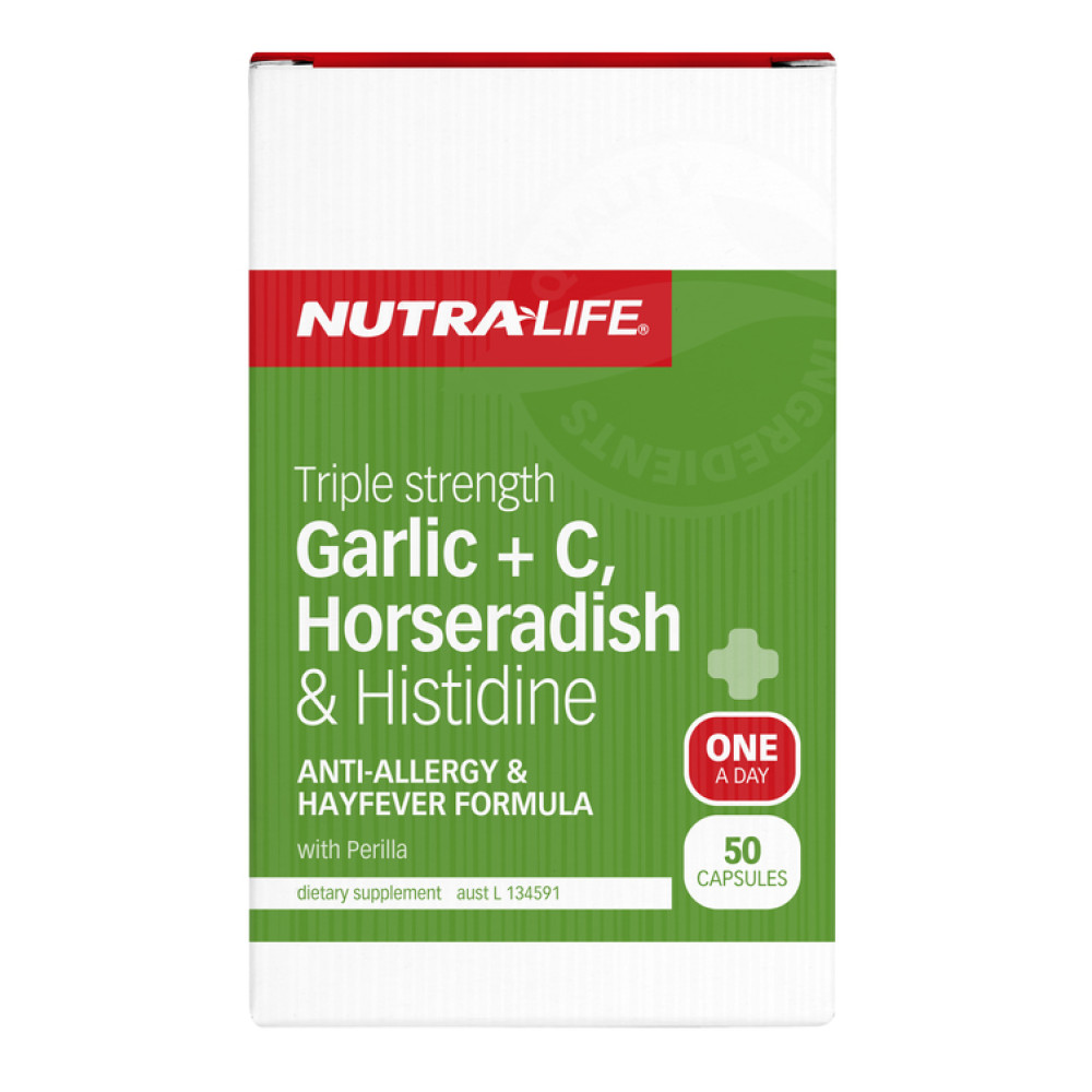 NutraLife Garlic + C, Horseradish & Histidine 50 Capsules