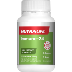 NutraLife Immune Support 24 Hours Olive Leaf 60 Capsules NutraLife Immune Support 24 Hours Olive Leaf 60 Capsules