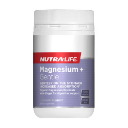 NutraLife Magnesium Glycinate + Gentle 120 Capsules