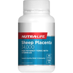 NutraLife Sheep Placenta 34000mg 60 Capsules NutraLife Sheep Placenta 34000mg 60 Capsules