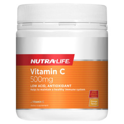 NutraLife Vitamin C 500mg 200 Chewable Tablets NutraLife Vitamin C 500mg 200 Chewable Tablets