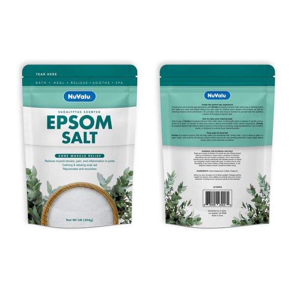 NuValu Epsom Salt Sore Muscle Relief 454g 