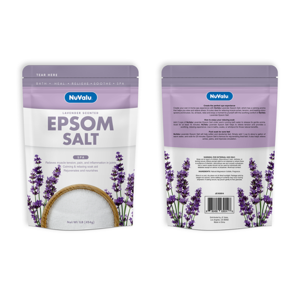 NuValu Epsom Salt Lavender Spa 454g
