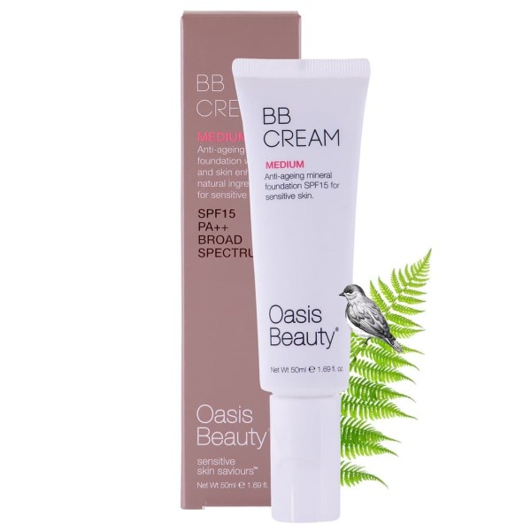 Oasis Beauty Natural BB Cream SPF 15 in Medium Shade 50ml