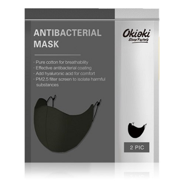 Okioki Antibacterial Reusable Washable Face Mask Adult Twin Pack