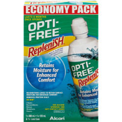 Opti Free Replenish Contact Lens Solution Economy Pack 300ml + 120ml Opti Free Replenish Contact Lens Solution Economy Pack 300ml + 120ml