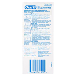 Oral B Super Floss Unwaxed 50 Pre-Cut Strands Oral B Super Floss Unwaxed 50 Pre-Cut Strands