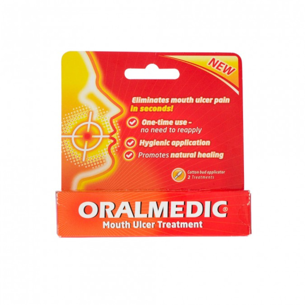 Oralmedic Mouth Ulcer Treatment 2 cotton bud applicator