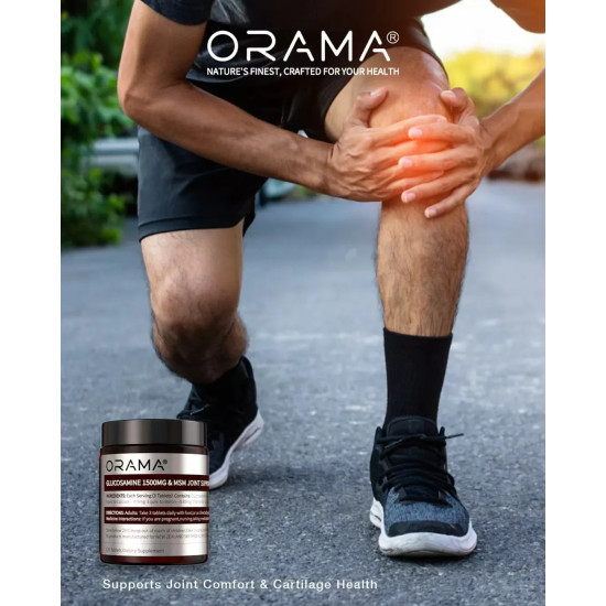 ORAMA Glucosamine 1500mg & MSM Joint Support 120 Tablets - High Potency Formula