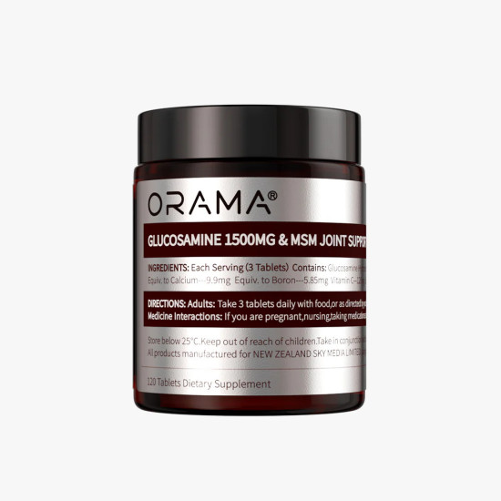ORAMA Glucosamine 1500mg & MSM Joint Support 120 Tablets - High Potency Formula
