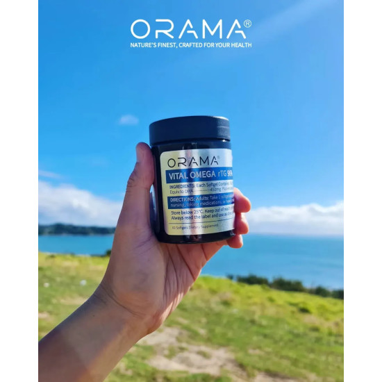 ORAMA VITAL OMEGA rTG 96% PLUS 60 Soft Capsules - High Quality Fish Oil