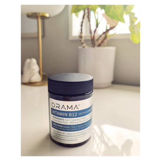 ORAMA Vitamin B12 Methylcobalamin 5000mcg 60 Capsules - High Potency Vitamin B12