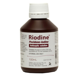 Riodine Povidone-Iodine 10% Antiseptic Solution 100ml Riodine Povidone-Iodine 10% Antiseptic Solution 100ml