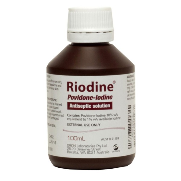 Riodine Povidone-Iodine 10% Antiseptic Solution 100ml